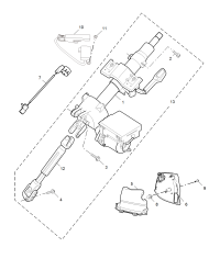 10582900-Column, steering upper
