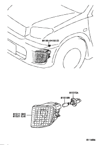 8151142050-LENS, FRONT TURN SIGNAL LAMP, RH