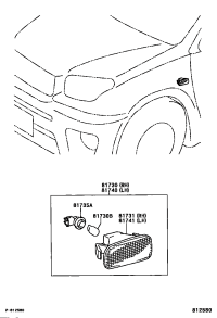 8173051010-Lamp assy, side turn signal, rh