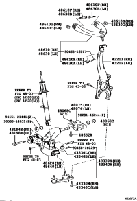 4862053050-ARM ASSY FRONT SUSPENSION UPPER RH