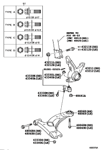 4333029425-JOINT ASSY, LOWER BALL, FRONT RH