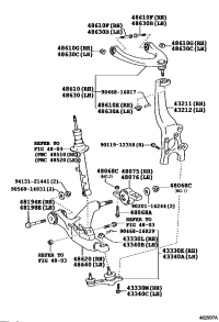 4861059115-ARM ASSY FRONT SUSPENSION LOWER RH