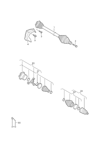 4KG407271-Swing shaft with cv joint