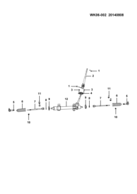 24553045-Shaft assy, steering intermediate