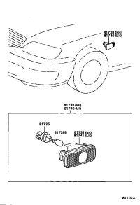 8173053010-Lamp assy, side turn signal, rh