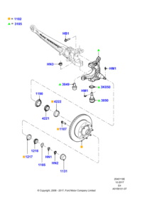BC2Z1216A-Cone & roller assy