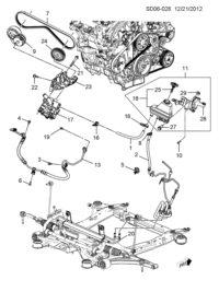 20800316-Hose, power steering liquid reservoir