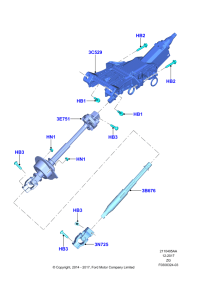 FR3Z3E751A-Pillar assy-steering