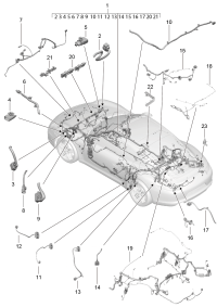 99161292300-Wire harness segment sensor module air bag and adjust with a tool