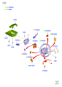 GG9T14B522PA3JA6-Case assy-strg column