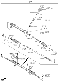 56825C1710-End assy-tie rod, rh