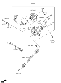 56390C3500-Pillar & housing assy
