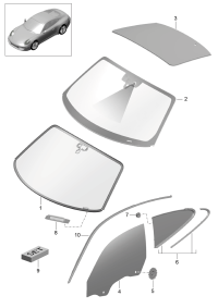 99154191106-Windshield glass: