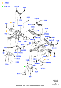 7T4Z1104B-????? Wheel assy-hub