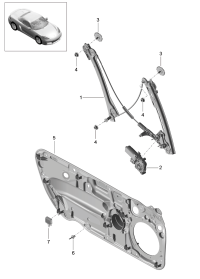 99154297501-Window regulator without motor