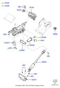 8A5Z3B504AB-Switch assy-control