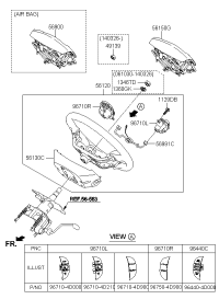 561104D730VA-BODY ASSY-STEERING WHEEL