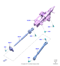 HL3Z3B676A-Link & U connector-steering shaft