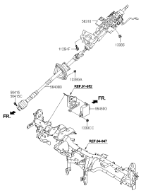 563003T150-COLUMN ASSY-UPPER