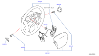 484651LA0A-LID-STEERING WHEEL,RH