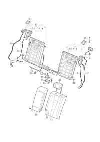 8W0886177A-Bracket, split back ctr