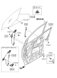 824034H010-REGULATOR-FR DR P/WDO LH