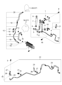 575103F001-HOSE ASSY-P/S OIL PRESSURE