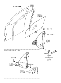 8240322510-REG ASSY FRDR LH P/W