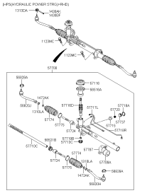 577101M000-RACK ASSY-P/S GEAR BOX