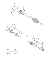 56D407271-Swing shaft with cv joint