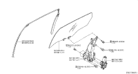 823009W100-GLASS ASSY-REAR DOOR WINDOW,RH