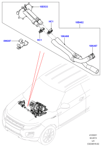 LR006146-Pipe, auxiliary heater supply