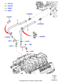 BL3Z18472A-HOSE - HEATER WA