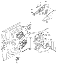 L8J1837015C-AUDI TT MK2 WINDOW MECHANISM