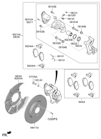 BRAKE ASSY-RR WHEEL,LH