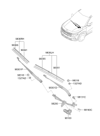 98311Q7000-ARM ASSY-W/SHLD WPR(DRIVER