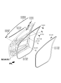 821103J000WK-W/STRIP-FR DR BODY SIDE LH
