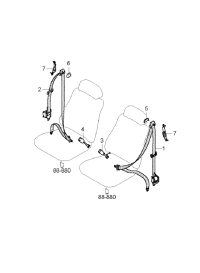 0K2FC57680A44-BUCKLE ASSY-FR S/BELT,LH