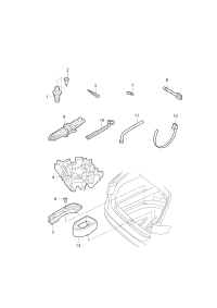 L3GD803899A-Bolt, for spare wheel mounting