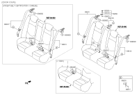 898301M000WK-BUCKLE ASSY-RR S/BELT,LH