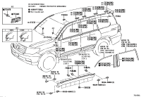 7585060050-MOULDING ASSY, BODY ROCKER PANEL, RH