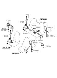 0K53L57741GE-S/BELT ASSY-RR,LH