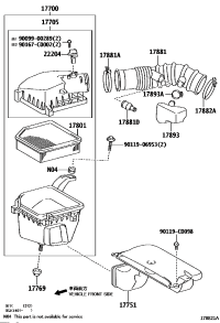 178810P020-HOSE, AIR CLEANER, NO.1