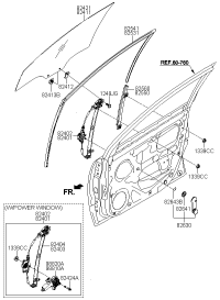 824030C010-REG ASSY FRDR LH P/W