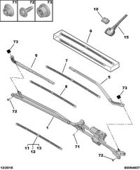 6429Y8-Arm, front wiper