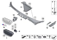 51137261355-GRILL FRT LH X5