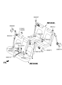 898203J000OR-BELT ASSY-REAR SEAT,RH