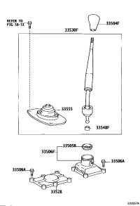 3350660100-RETAINER SUB-ASSY, CONTROL SHIFT LEVER (FOR FLOOR SHIFT)