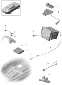 7PP035724D-Bushing multimedia interface glove box