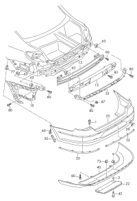 3C0813746-Bracket, spoiler
